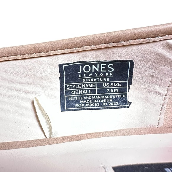 Jones New York Signature Women’s 7.5 Tan Qenall Pointed Toe Slip On Flats - Picture 9 of 13